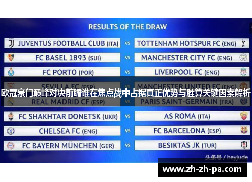 欧冠豪门巅峰对决前瞻谁在焦点战中占据真正优势与胜算关键因素解析 欧冠豪门巅峰对决前瞻谁在焦点战中占据真正优势与胜算关键因素解析
