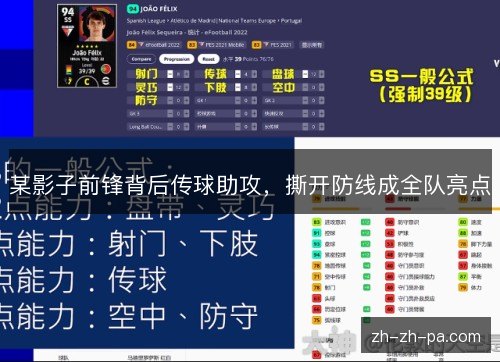 某影子前锋背后传球助攻,撕开防线成全队亮点 某影子前锋背后传球助攻,撕开防线成全队亮点
